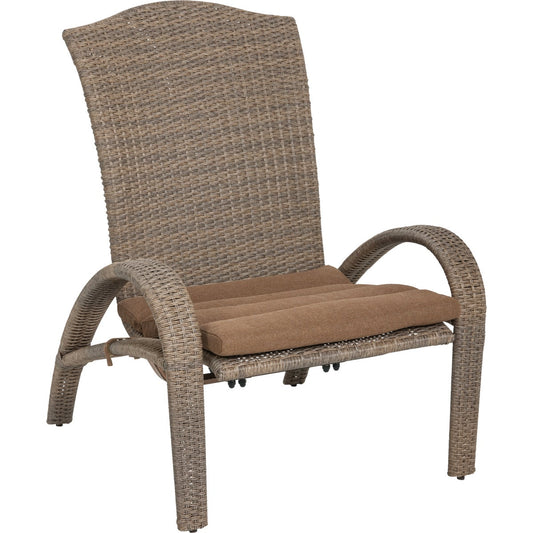 Aspen Brown Woven Wicker Chair with Cushion