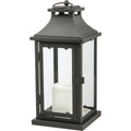 Paradise 12 In. H. x 5.31 In. Dia. Black Metal LED Lantern Patio Light
