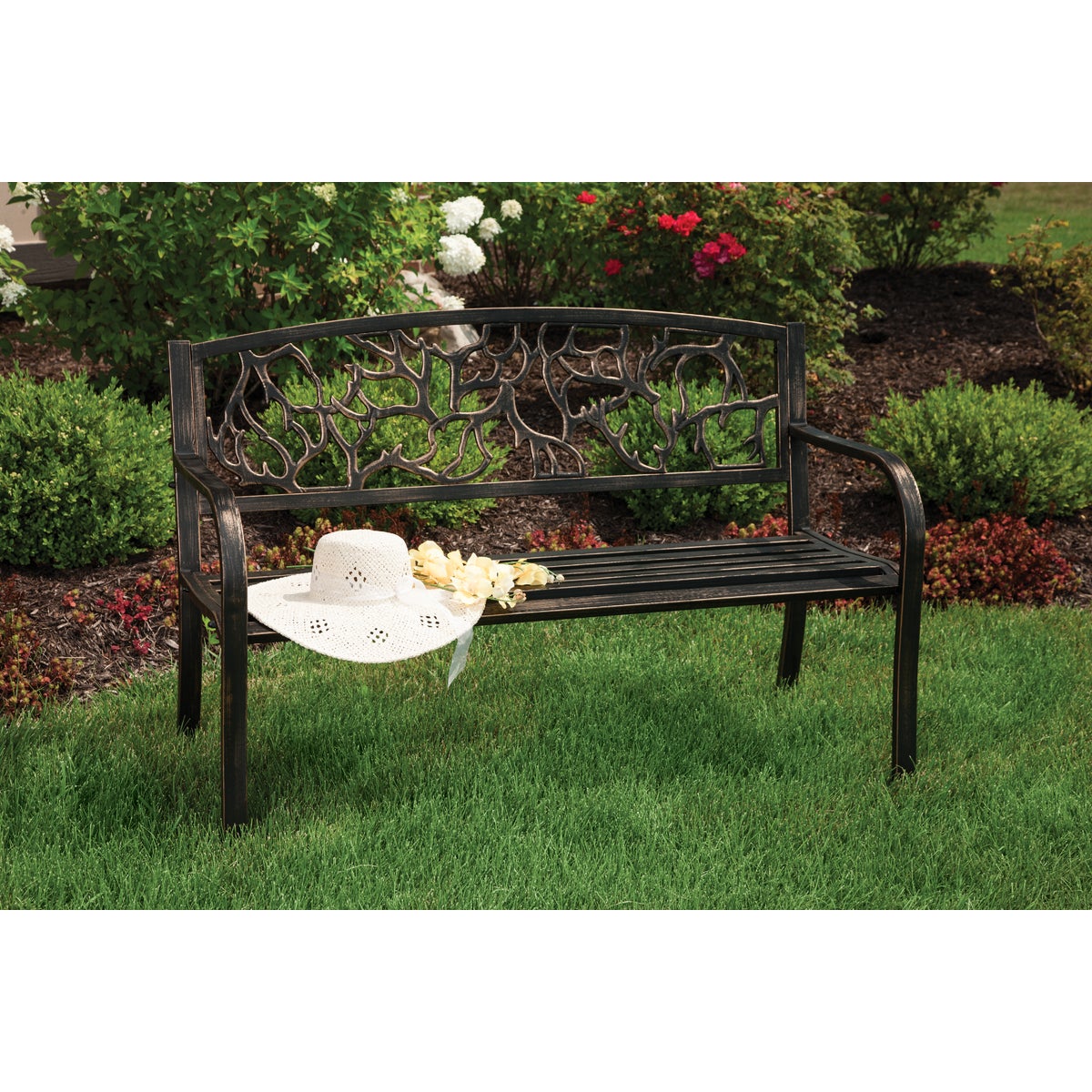 Outdoor Expressions Steel Branch Bench