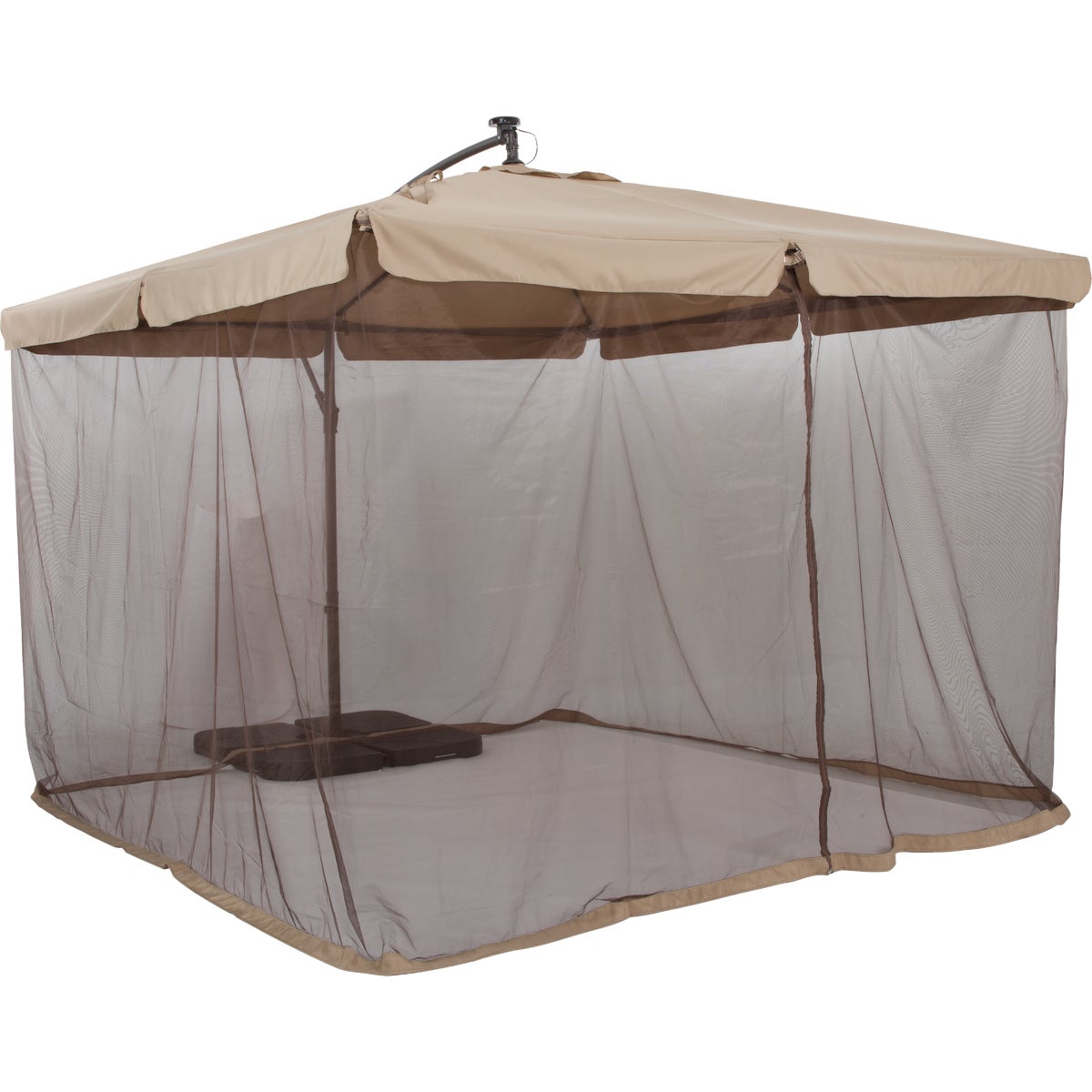 Outdoor Expressions 10 Ft. Gazebo Offset Tan Patio Umbrella