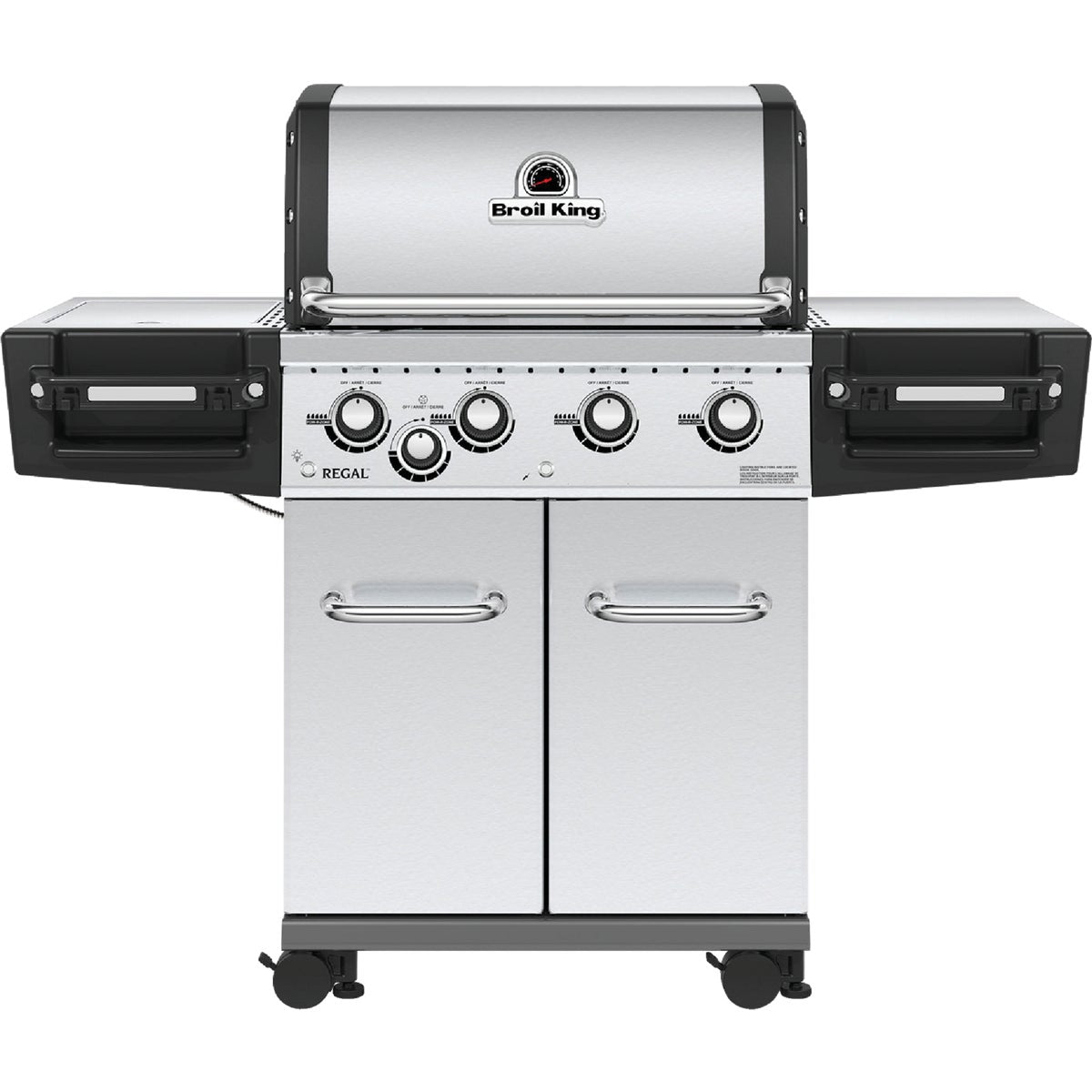 Broil King Regal S440 Pro 4-Burner Stainless Steel 50,000-BTU LP Gas Grill with 10,000-BTU Side -Burner