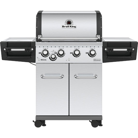 Broil King Regal S440 Pro 4-Burner Stainless Steel 50,000-BTU LP Gas Grill with 10,000-BTU Side -Burner