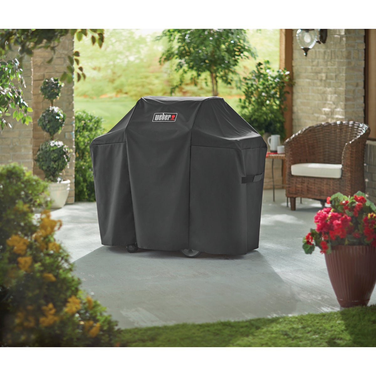 Weber Genesis II 52 In. 2-Burner Black Polyester Grill Cover