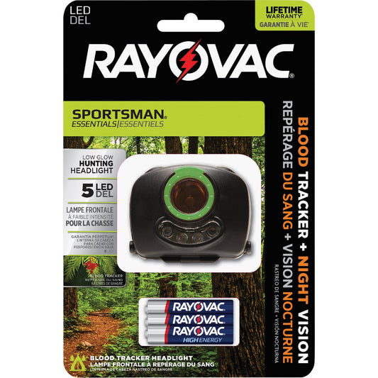 Rayovac Sportsman Essentials Night Vision 70 Lm. LED 3AAA Headlamp