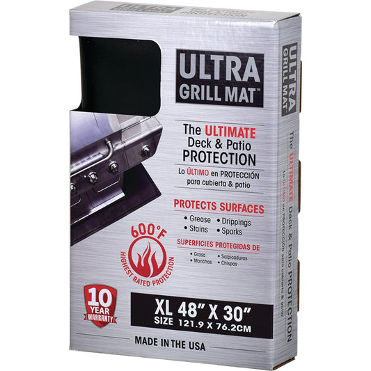 Diversitech Ultra Grill Mat 30 In. W. x 48 In. L. Black Rectangle Grill Mat