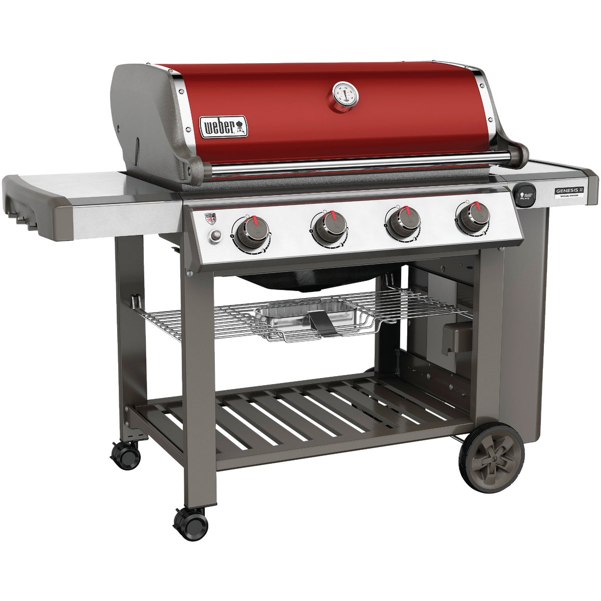 Weber Genesis II SE-410 4-Burner Crimson 48,000-BTU LP Gas Grill