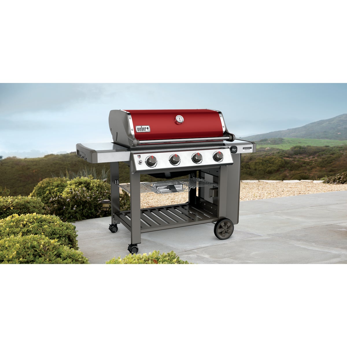 Weber Genesis II SE-410 4-Burner Crimson 48,000-BTU LP Gas Grill