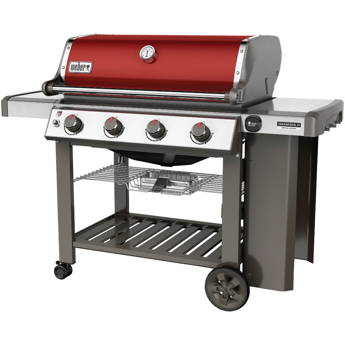 Weber Genesis II SE-410 4-Burner Crimson 48,000-BTU LP Gas Grill