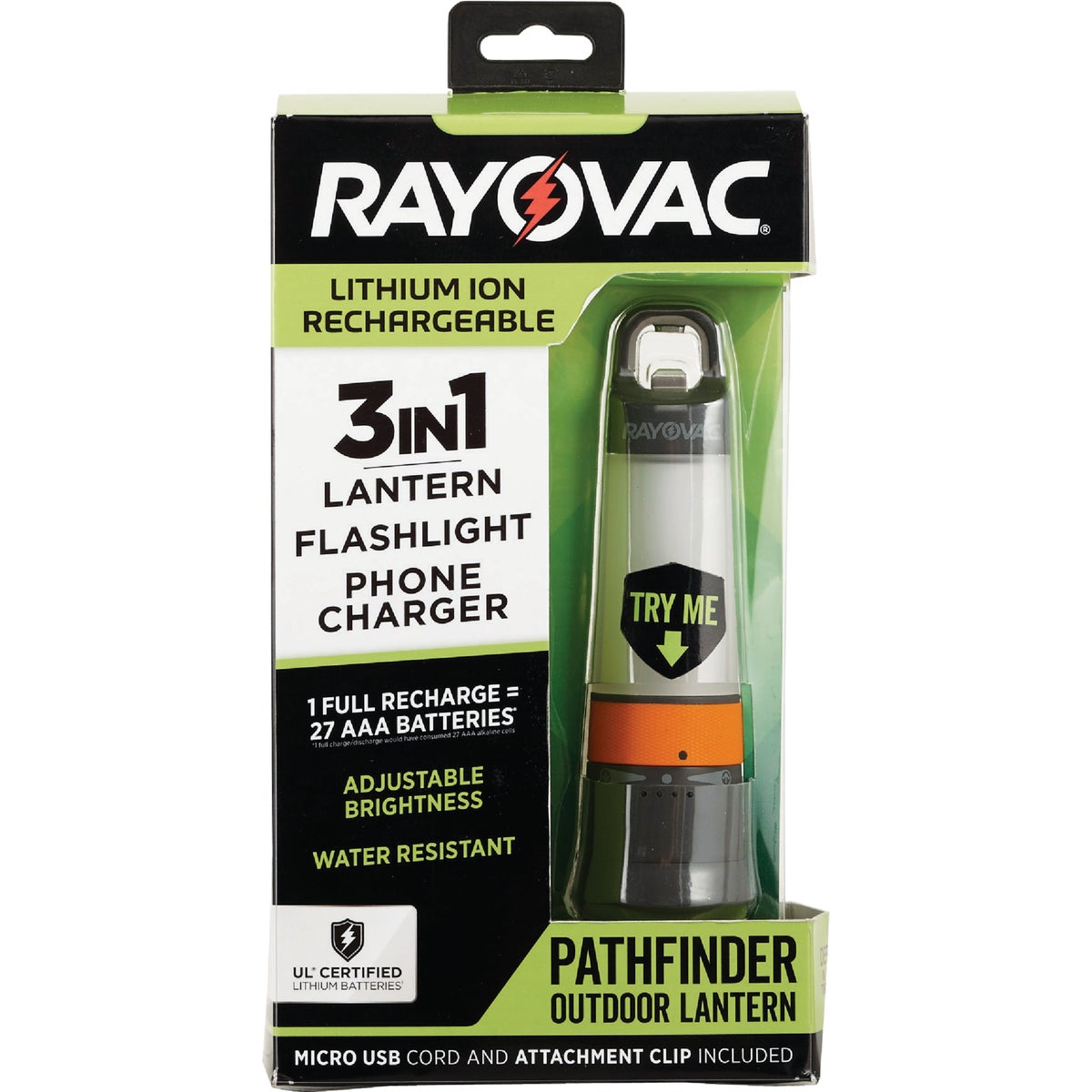 Rayovac Pathfinder 3-In-1 Rechargeable LED Lantern