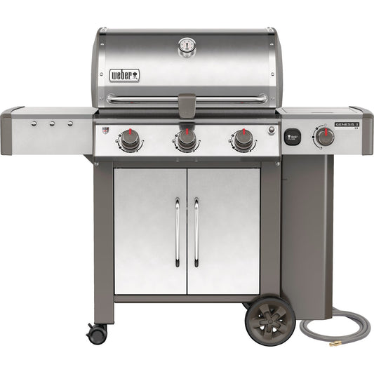 Weber Genesis II LX S-340 3-Burner Stainless Steel 43,500-BTU Natural Gas Grill with 12,000-BTU Side -Burner