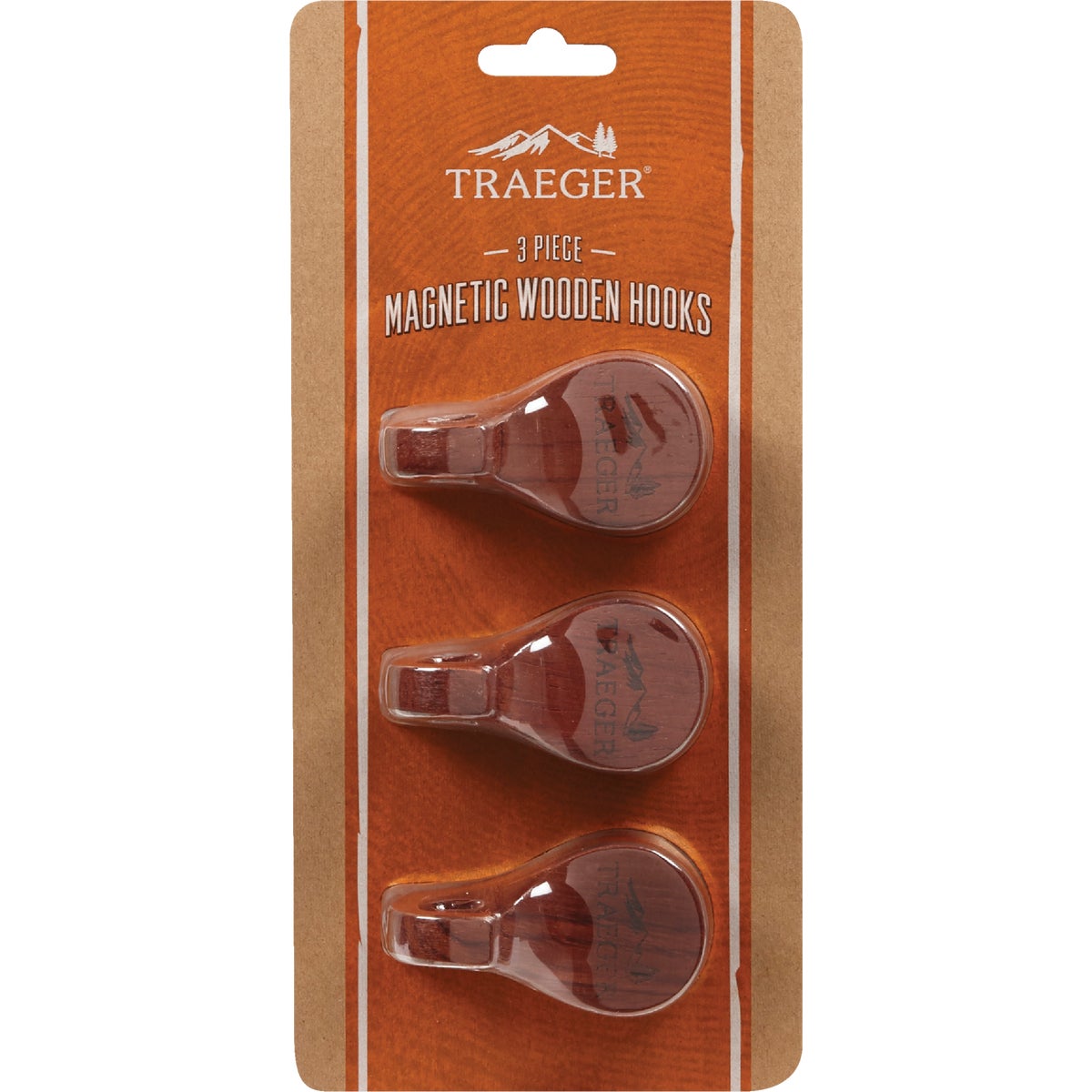 Traeger Wooden Magnetic Hooks Tool Holder (3-Pack)