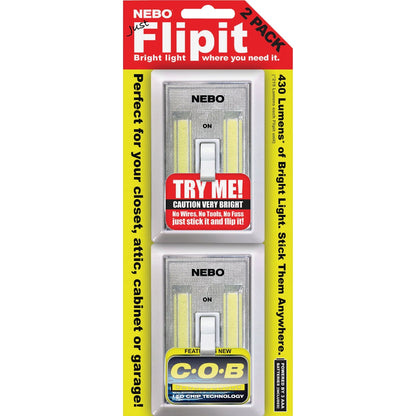 Nebo Flipit White LED Everywhere Light (2-Pack)