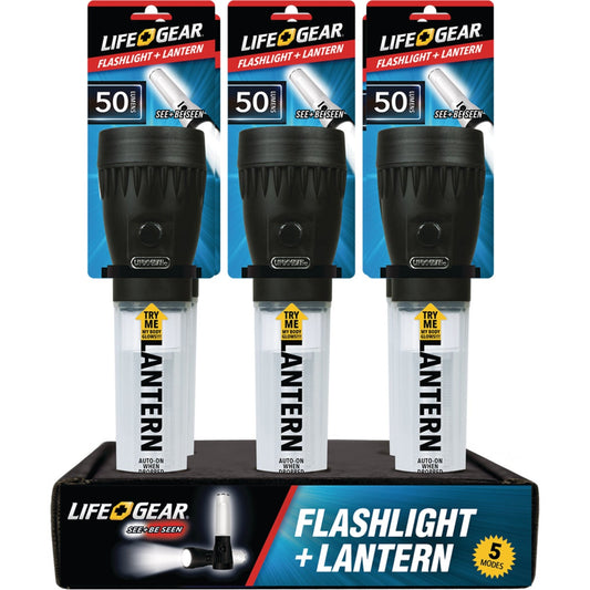 Life Gear 2-In-1 LED Flashlight Lantern