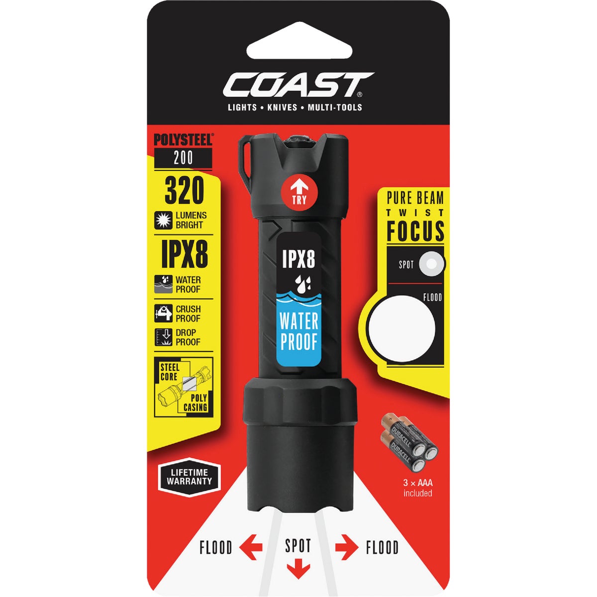 Coast Polysteel 200 LED Flashlight