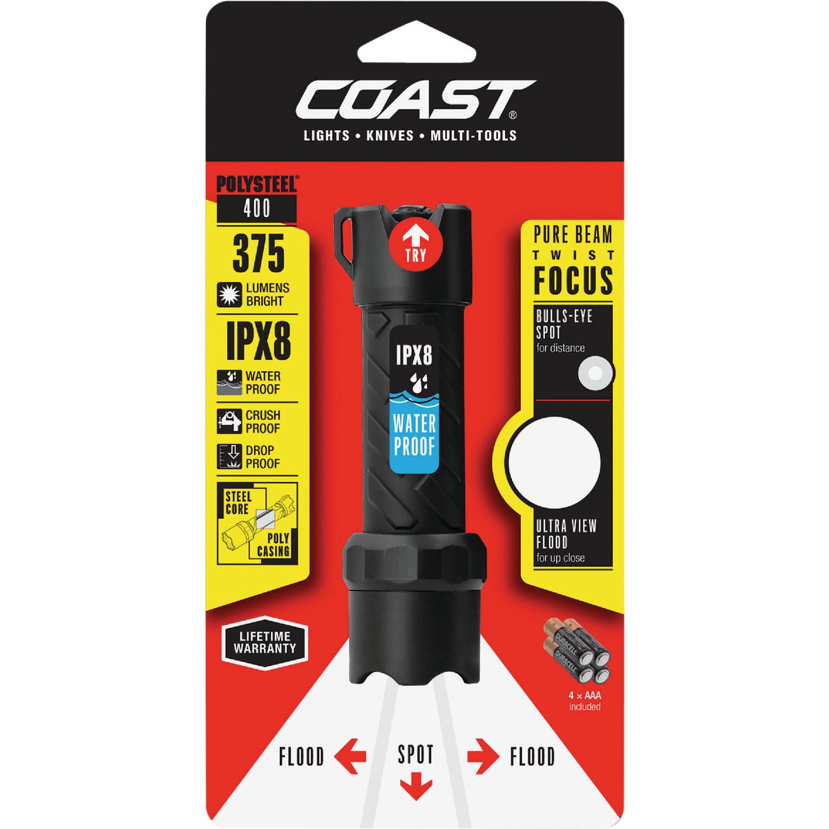 Coast Polysteel 400 LED Flashlight