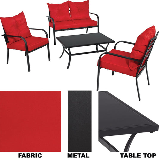 Outdoor Expressions Apollo 4-Piece Chat Set