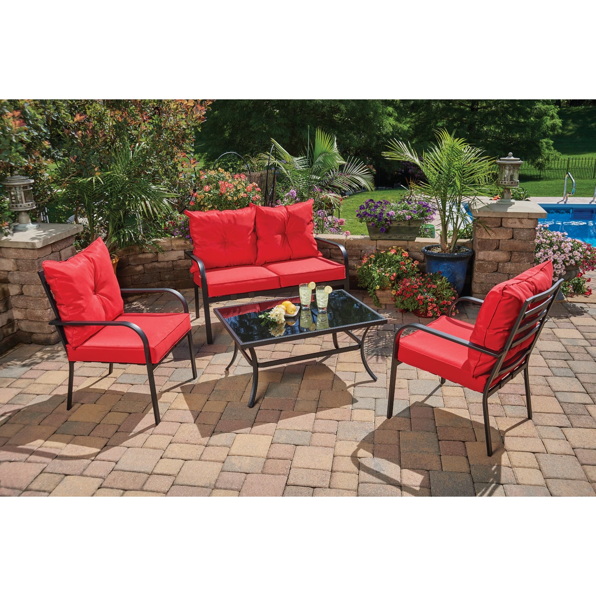 Outdoor Expressions Apollo 4-Piece Chat Set