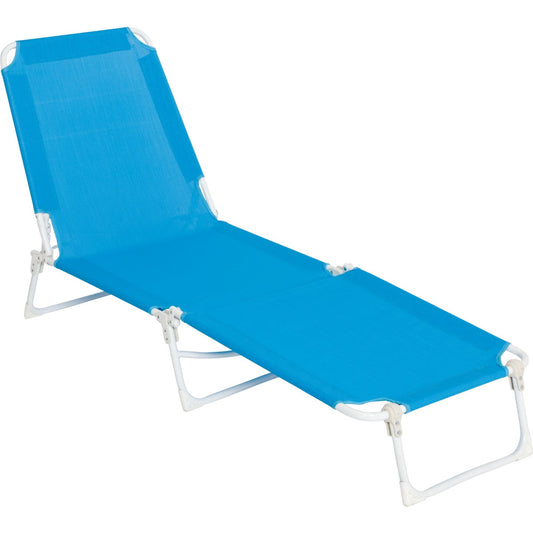 Outdoor Expressions Blue Sling Chaise Lounge