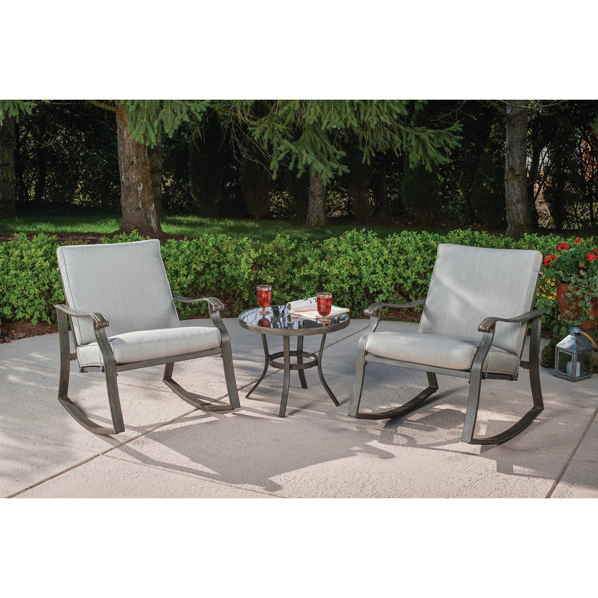 Outdoor Expressions Lyndon Rock 3-Piece Chat Set