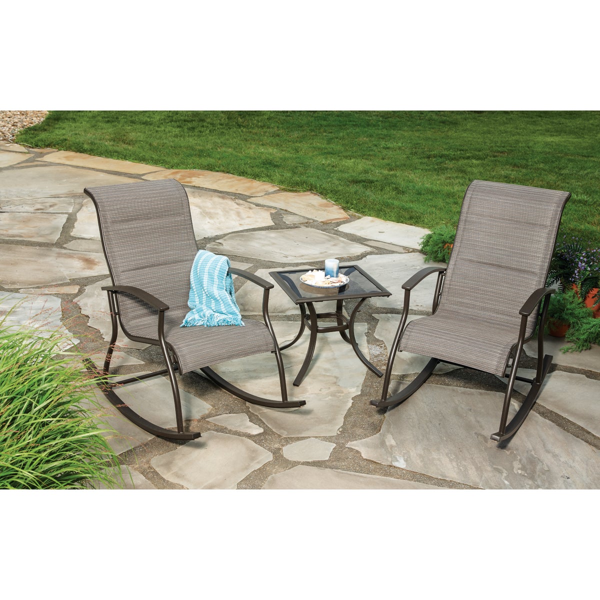 Outdoor Expressions Oceanview 3-Piece Chat Set