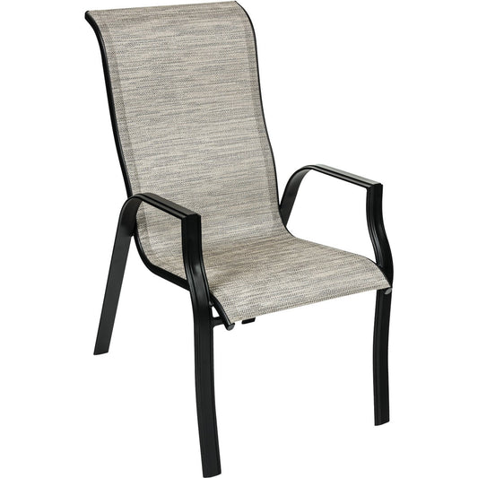 Outdoor Expressions Galveston Black Steel Stackable Chair