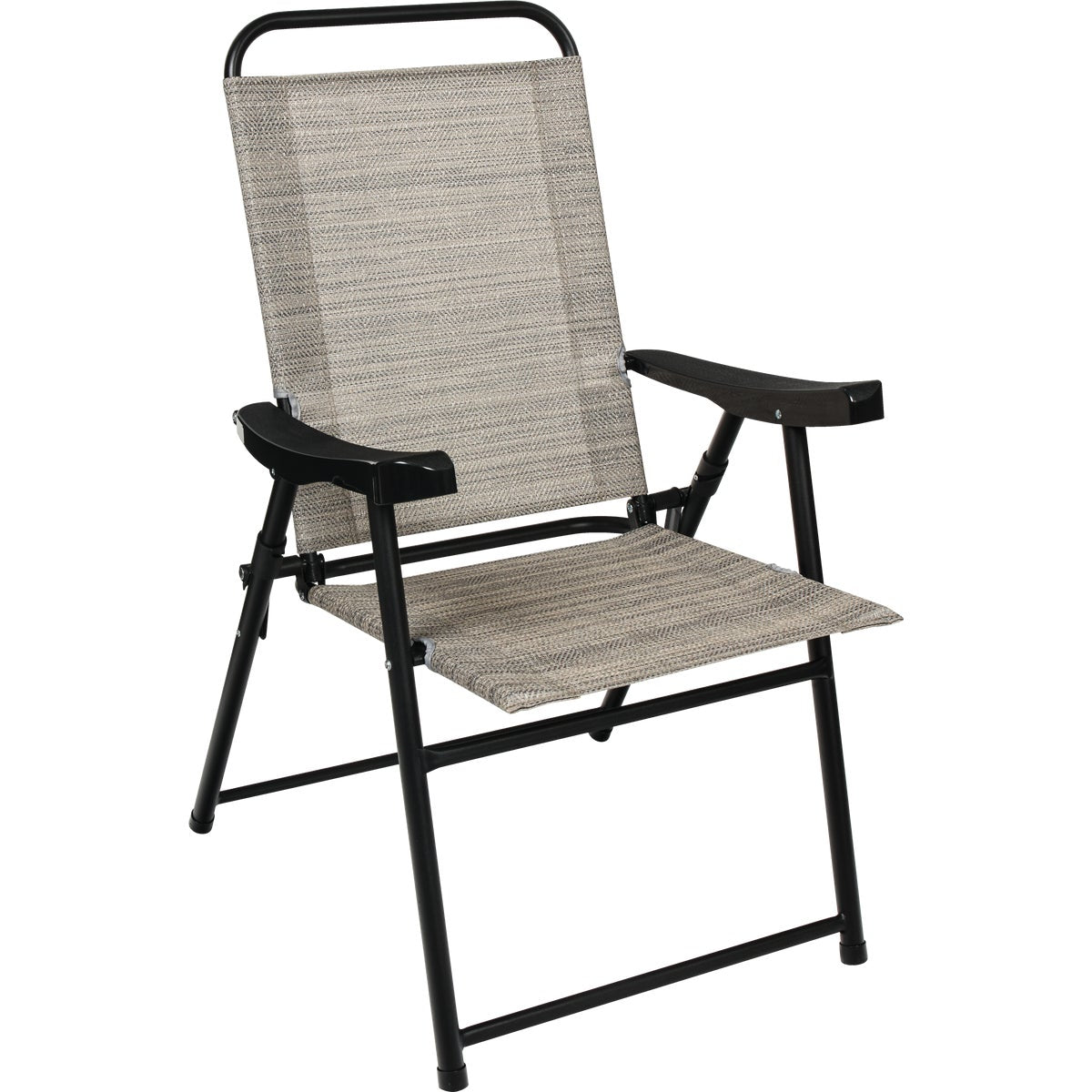 Outdoor Expressions Galveston Gray Sling Folding Chair
