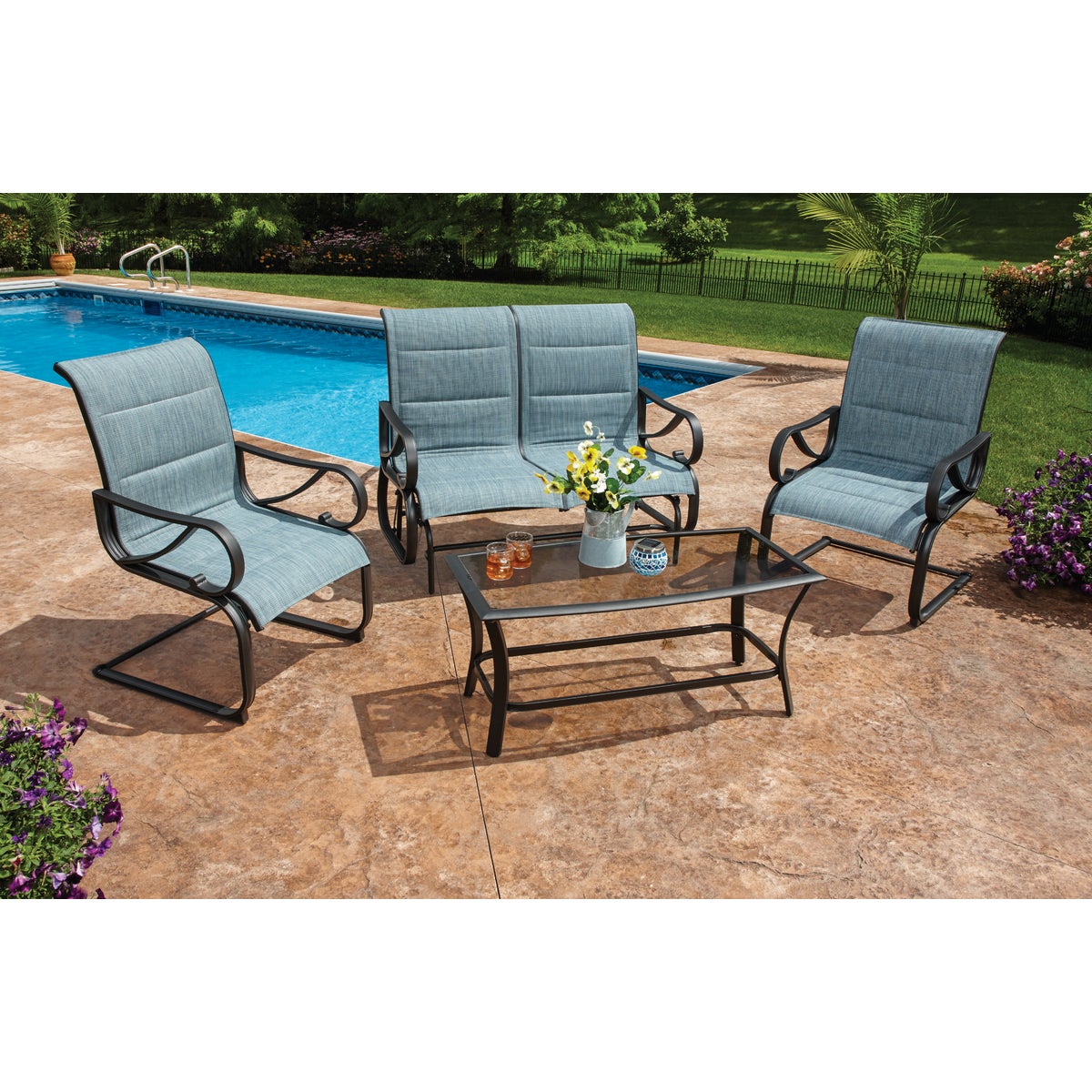 Outdoor Expressions Brookdale 4-Piece Chat Set