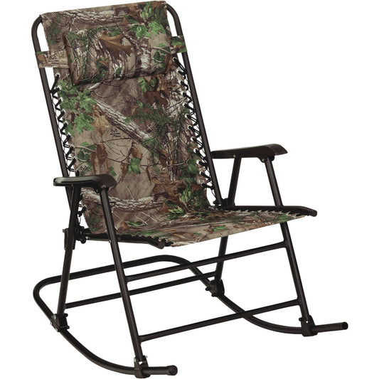 RealTree Camo Steel Folding Rocking Chair