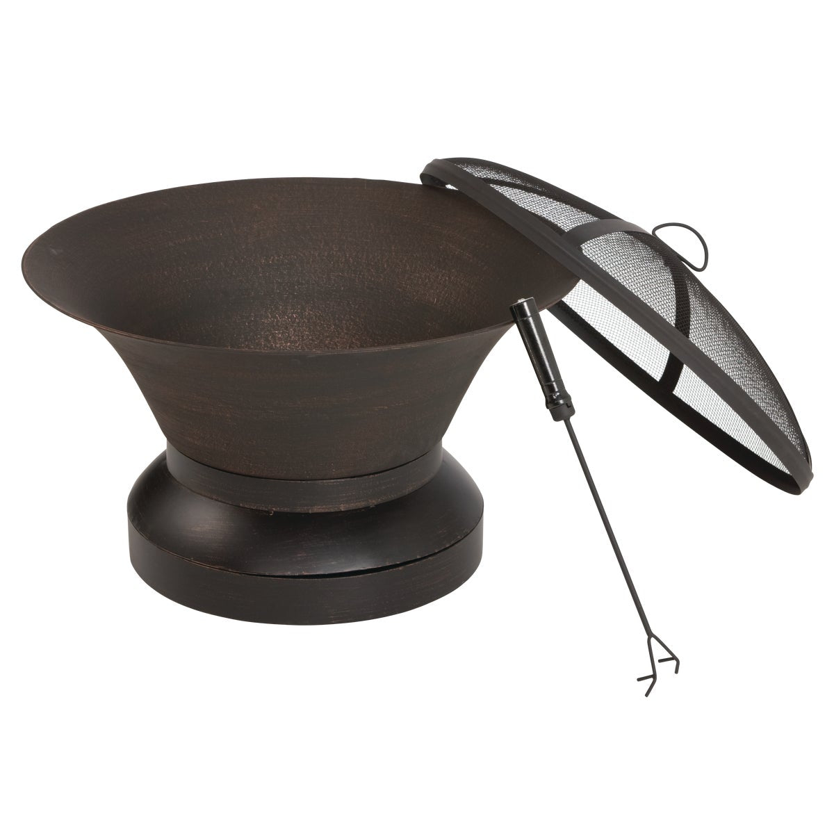 Outdoor Expressions 26 In. Antique Bronze Round Cast Iron Fire Pit