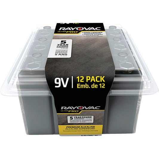 Rayovac UltraPro 9V Alkaline Battery (12-Pack)