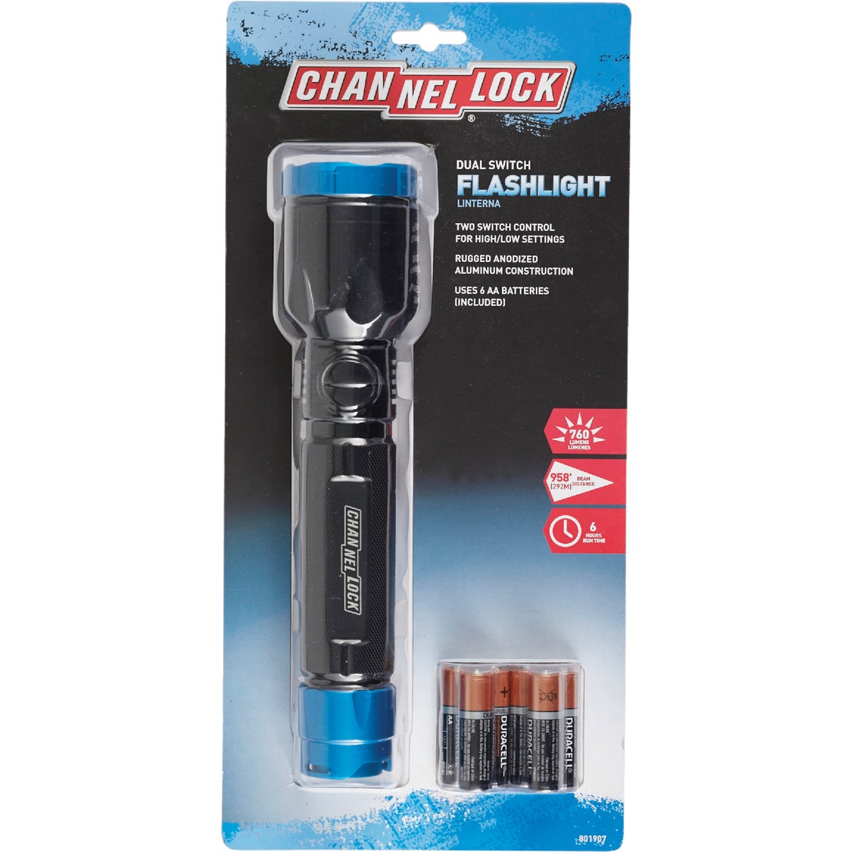 Channellock 760 Lm. LED 6AA (Included) Flashlight