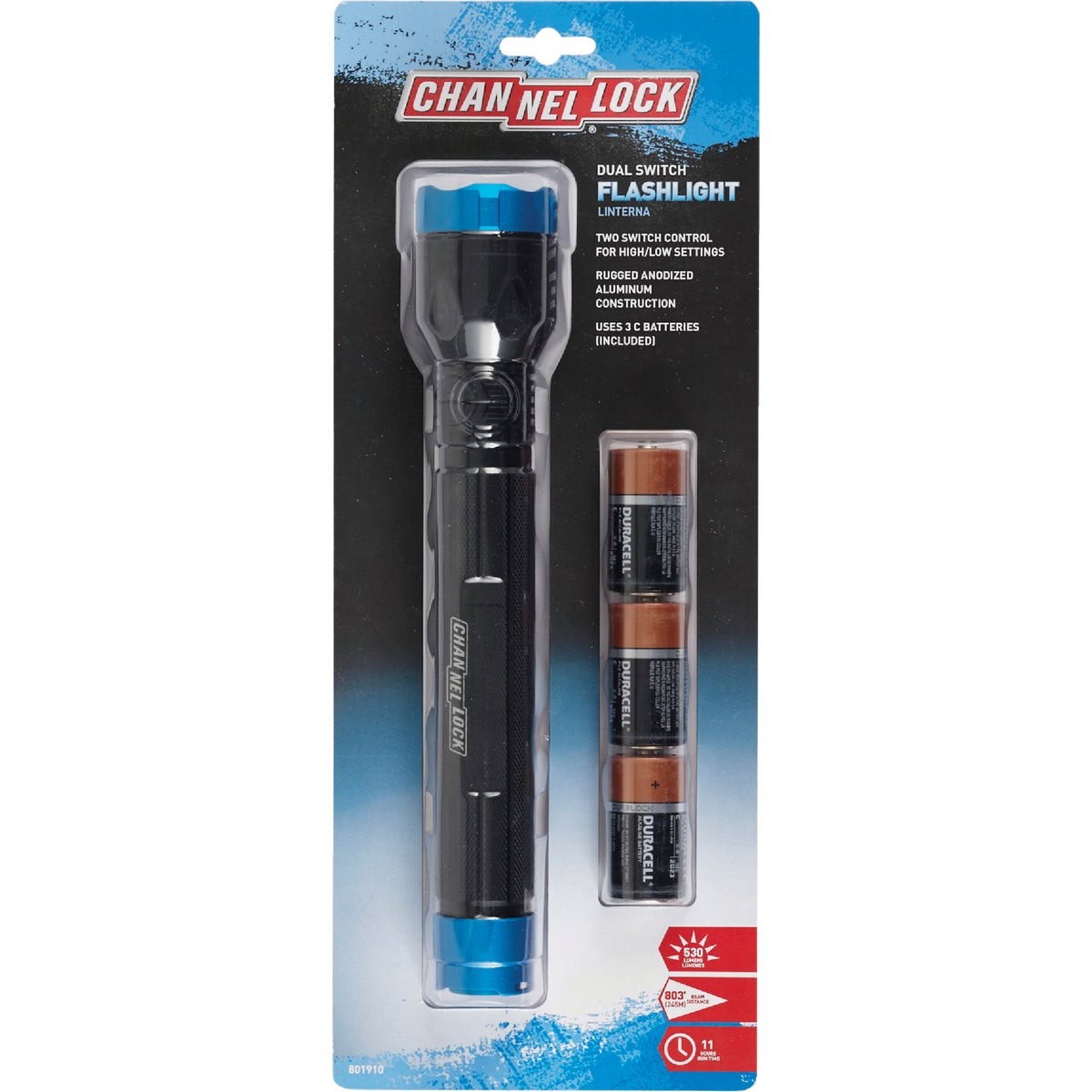 Channellock 530 Lm. LED 3C (Included) Flashlight