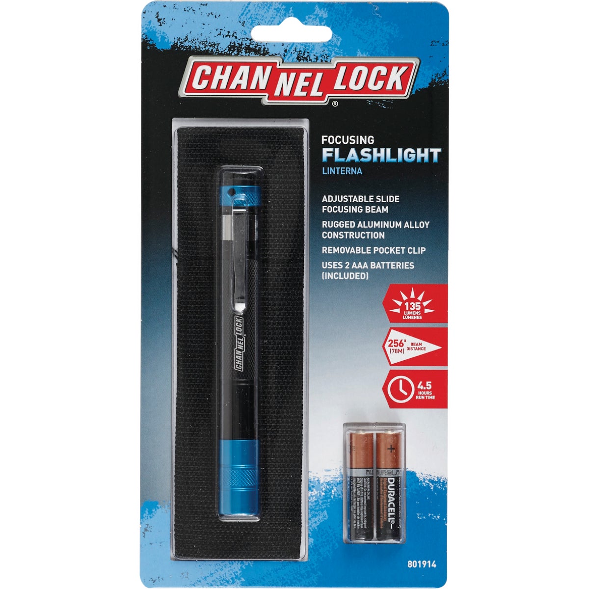 Channellock 135 Lm. LED 2AAA (Included) Flashlight