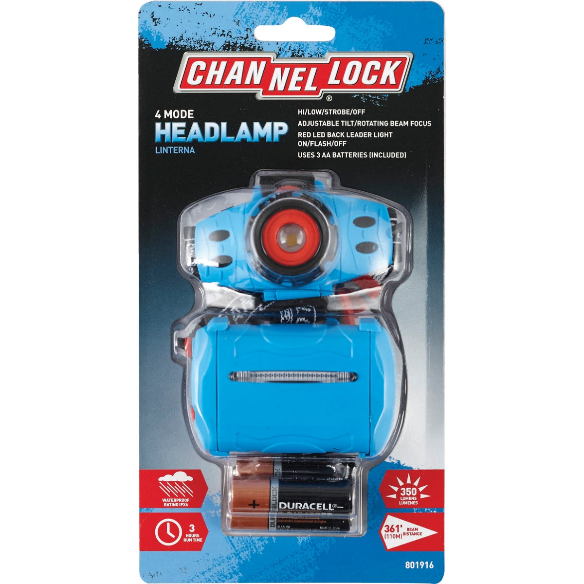 Channellock 350 Lm. LED 4-Mode Headlamp