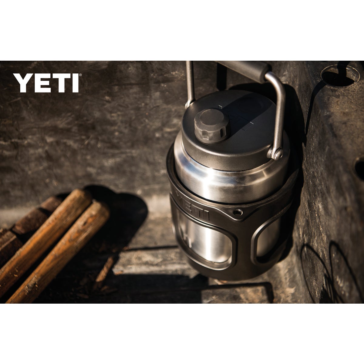 Yeti Rambler 1/2 Gal. Silver Stainless Steel Insulated Tumbler