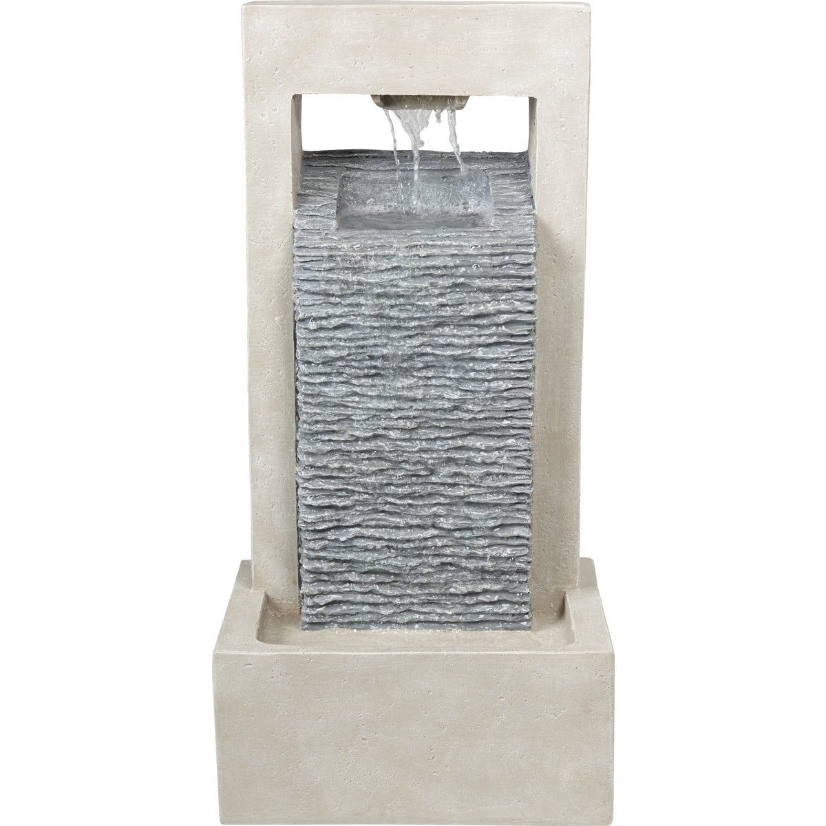 Best Garden 7.25 In. W. x 25.2 In. H. x 12.4 In. L. Resin Modern Style Fountain