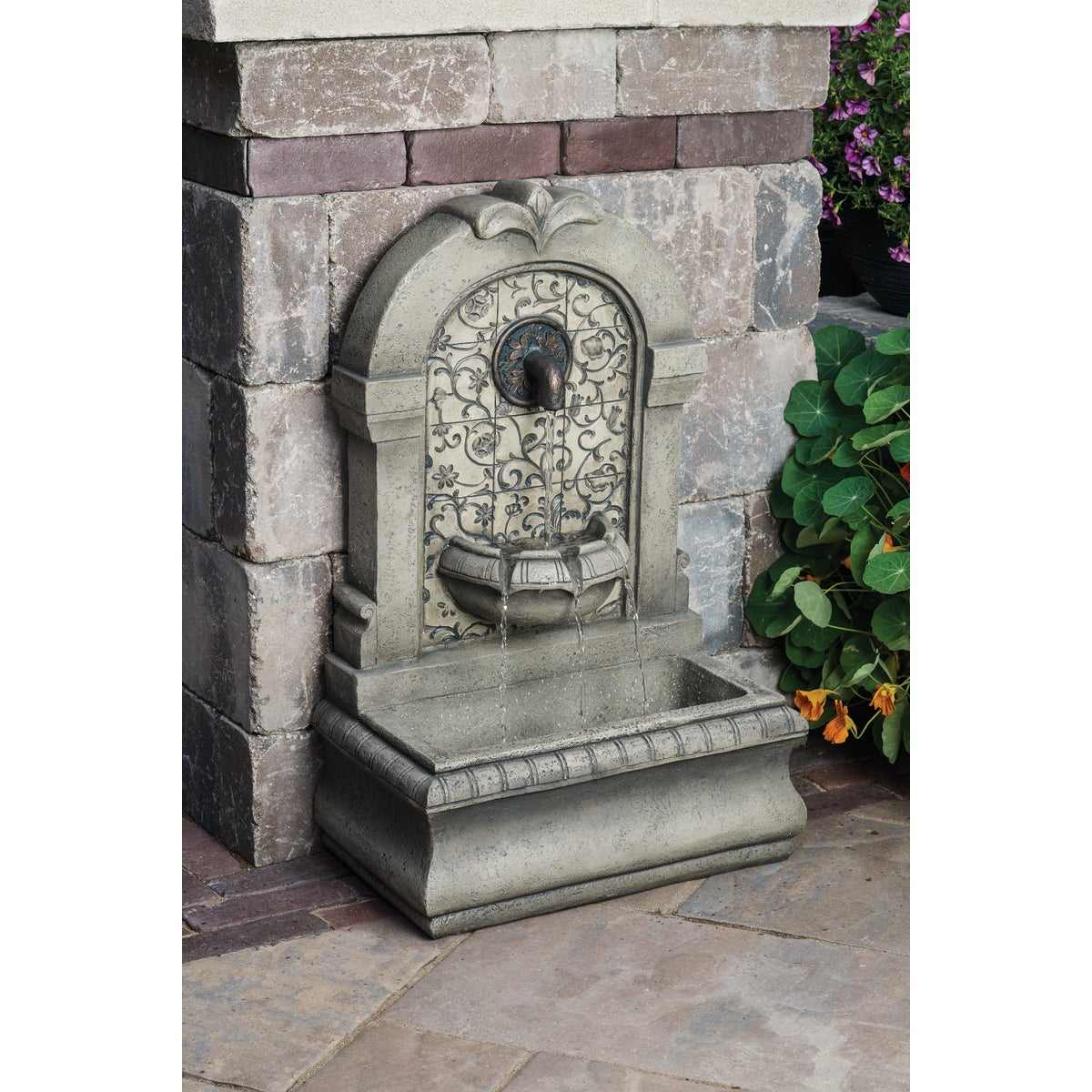 Best Garden 11.8 In. W. x 30.3 In. H. x 19.3 In. L. Resin Wall Fountain