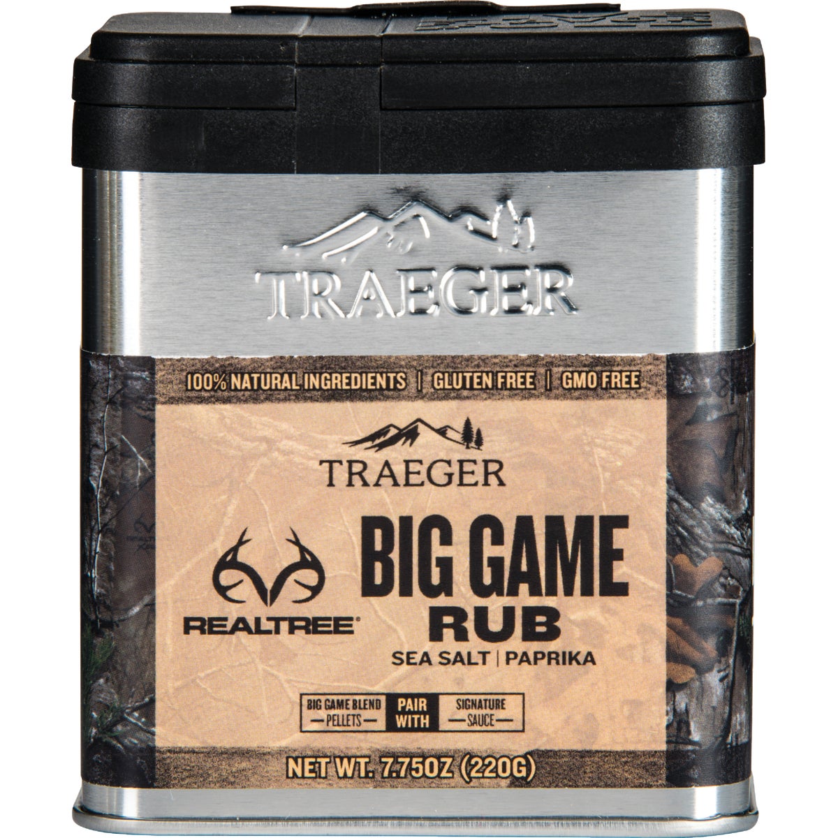 Traeger Realtree 7.75 Oz. Sea Salt & Paprika Flavor Big Game Rub