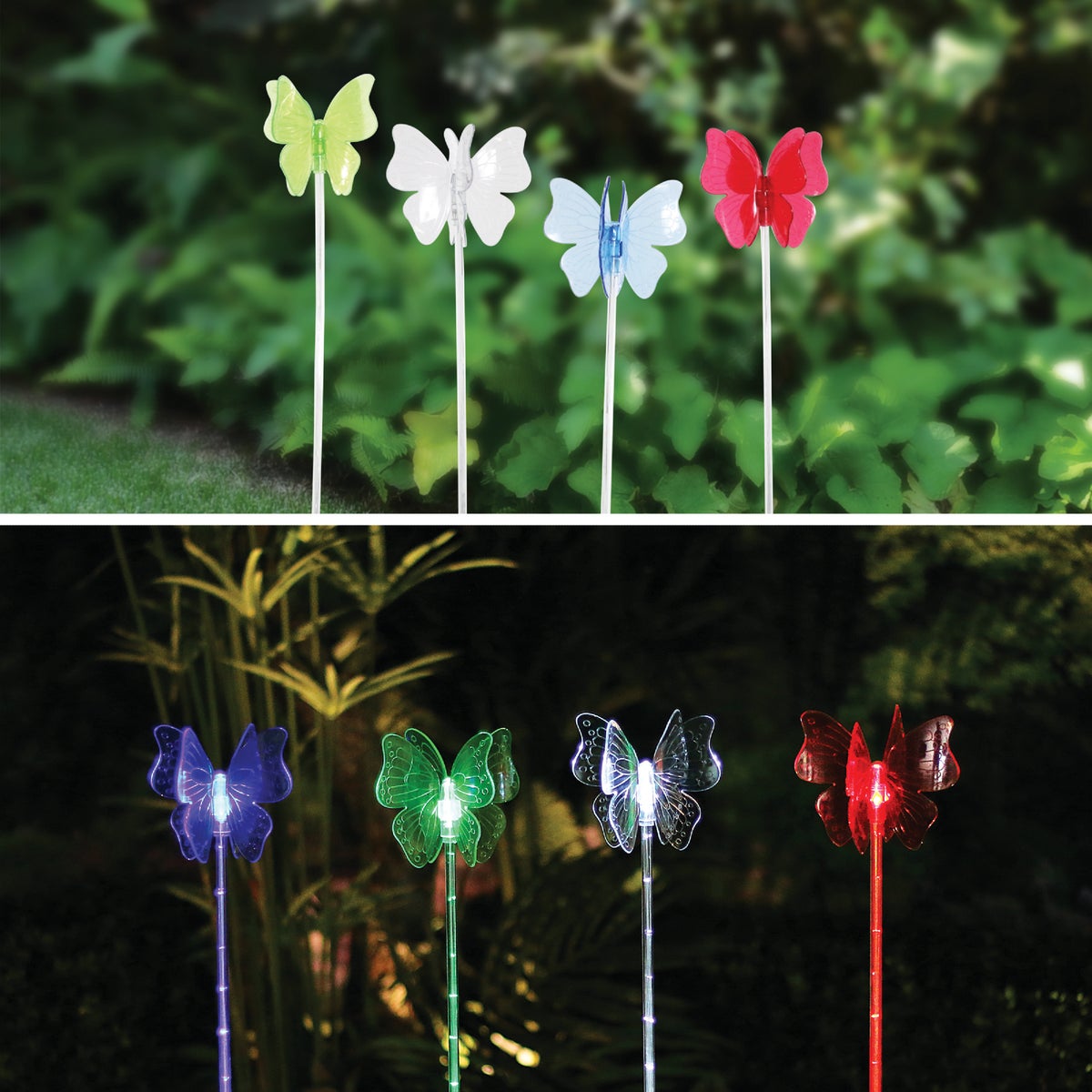 Alpine Solaris Rotating Plastic Butterfly 33.75 In. H. Solar Stake Light