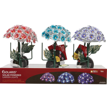 Alpine Solaris Metal Hydrangea 20 In. H. Solar Stake Light