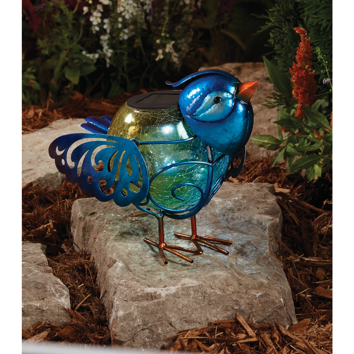 Outdoor Expressions 6 In. W.x 7.5 In. H. x 10 In. D. Bird Solar Light
