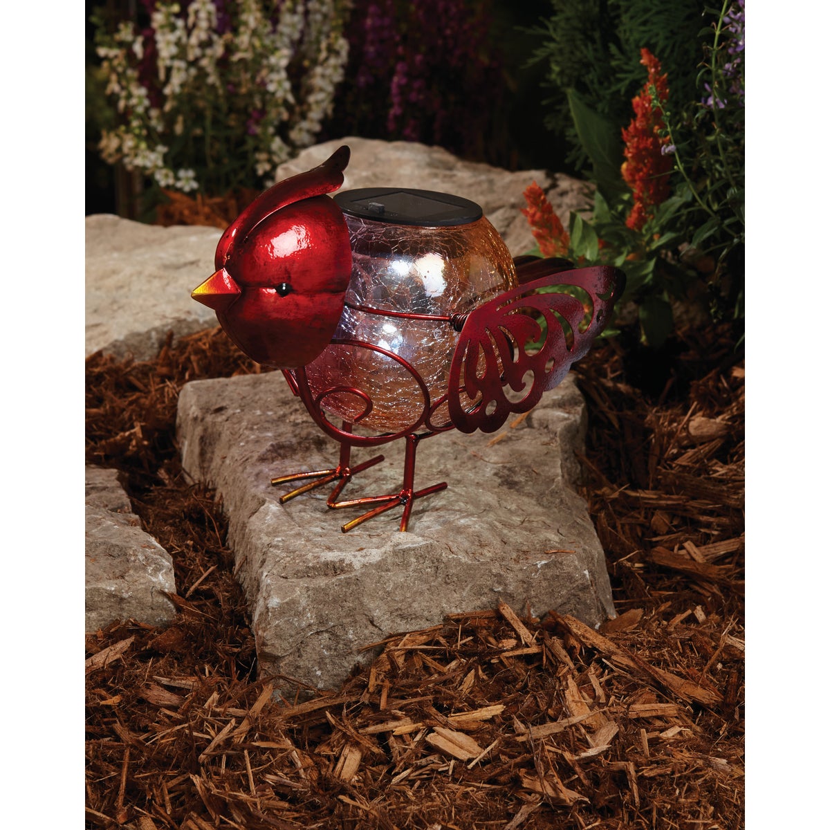 Outdoor Expressions 6 In. W.x 7.5 In. H. x 10 In. D. Bird Solar Light
