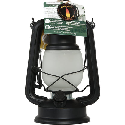 Everlasting Glow 4.5 In. W. x 9.5 In. H. x 6.25 In. L. Matte Black Hurricane Lantern