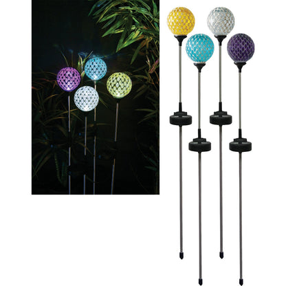 Solaris Mosaic Glass 33 In. H. Solar Stake Light