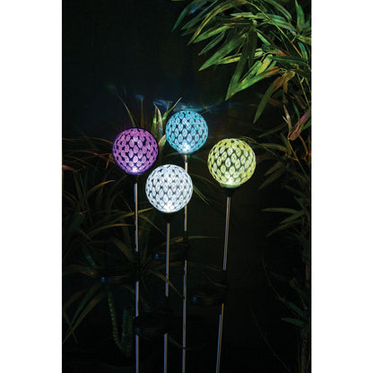 Solaris Mosaic Glass 33 In. H. Solar Stake Light