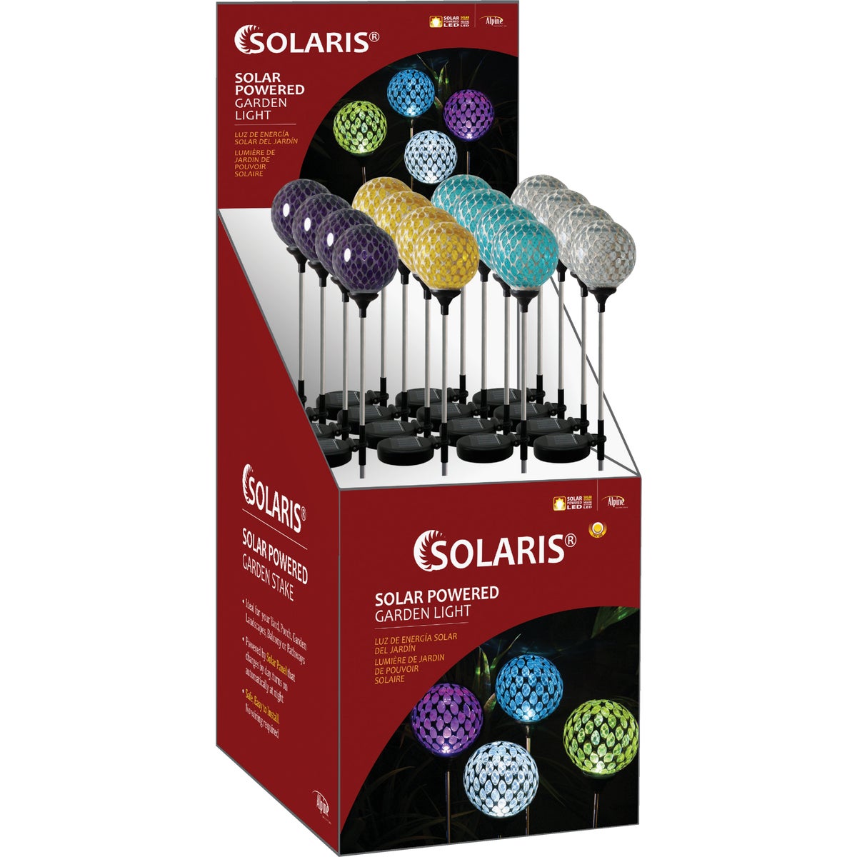 Solaris Mosaic Glass 33 In. H. Solar Stake Light