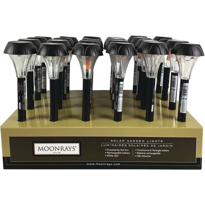 Moonrays Palmer Black 1.2 Lumens Plastic Solar Path Light