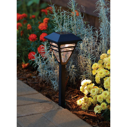 Moonrays Fairview Black 2.4 Lumens Plastic Solar Path Light