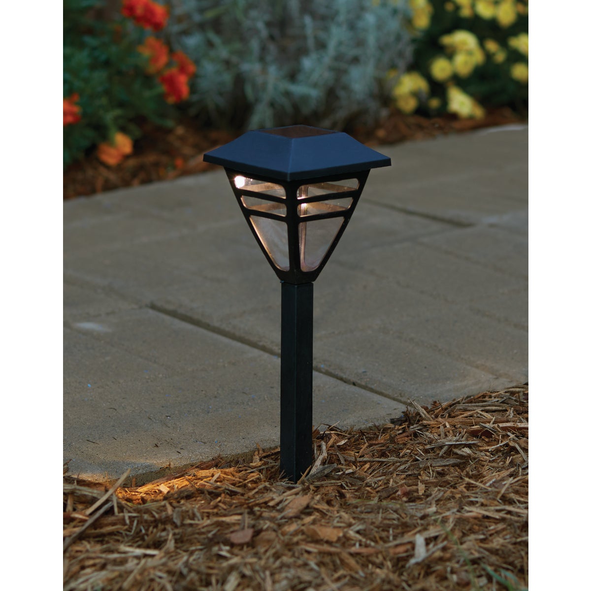 Moonrays Fairview Black 2.4 Lumens Plastic Solar Path Light