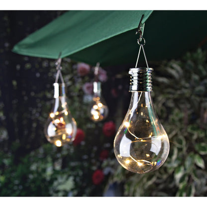 Gerson Everlasting Glow Clear Edison Bulb 5.5 In. H. x 2.75 In. Dia. Solar Light